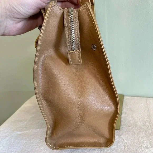 Vintage Luana Women's Brown Crossbody Leather Shoulder Tote Bag Made in Italy - Picture 8 of 16